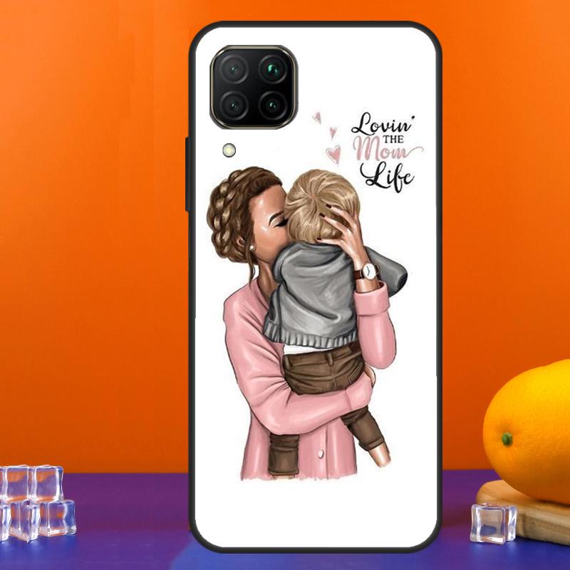 Black Brown Hair Baby Mom Queen For Huawei Nova Y90 Y91 Y60 Y70 Y72 Y61 9 10 SE 12i 12s 11i 5T P60 Pro P20 P30 P40 Lite Case