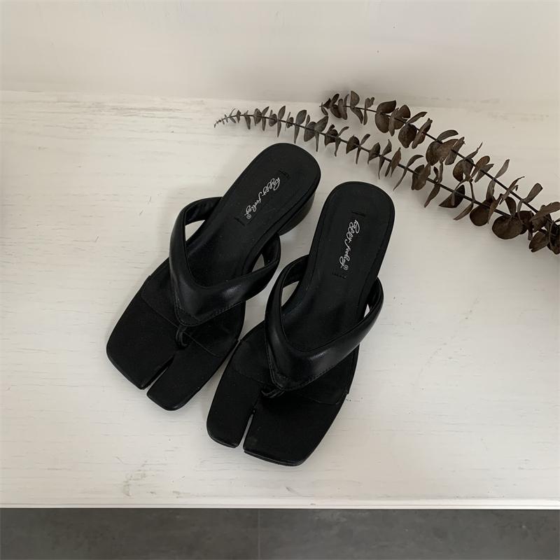 Bailamos Summer Fashion Open Clip Toe Mules Women Slippers Sandals 2025 High Quality Low Heels Flip Flops Beach Slides Shoes Mu
