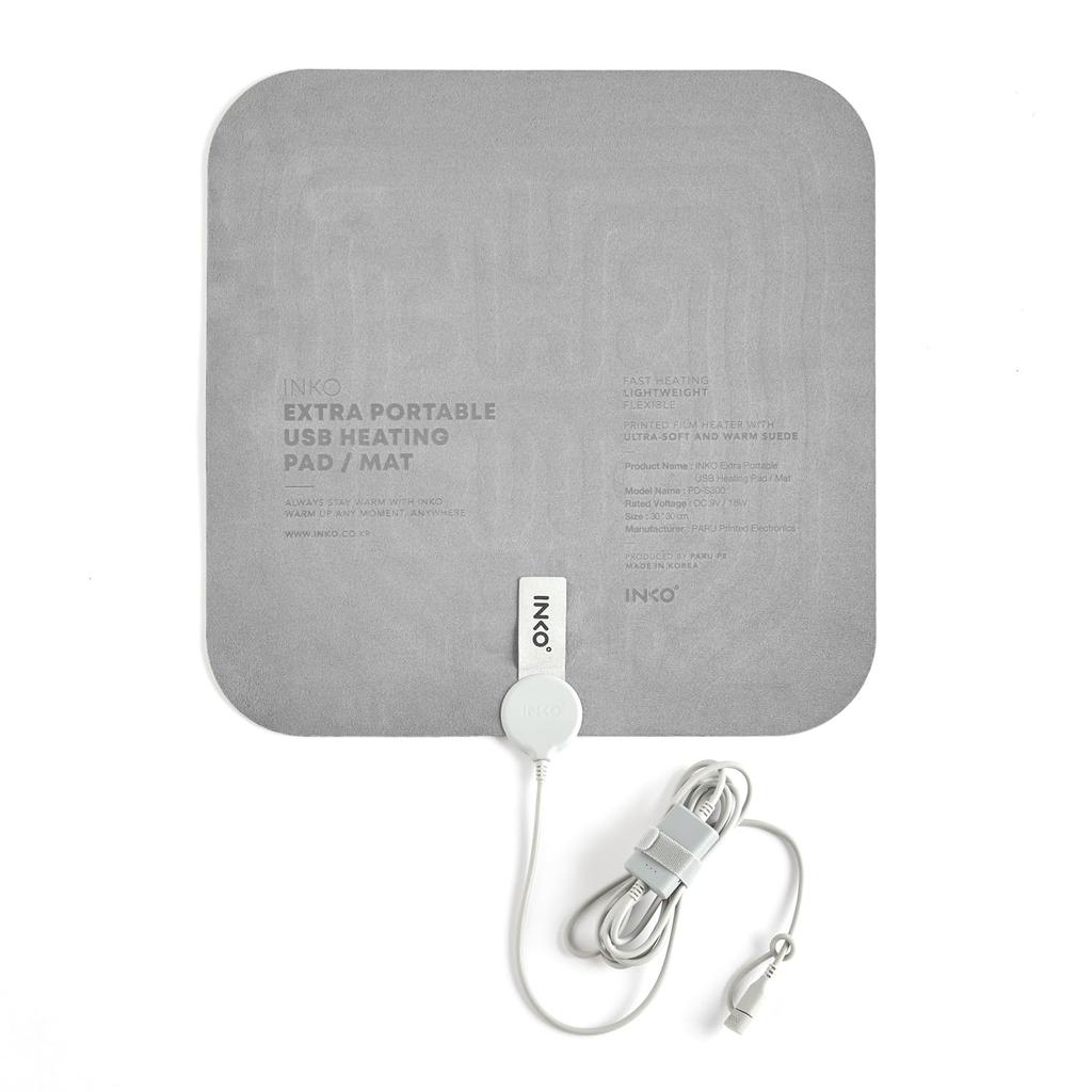 INKO EXTRA Varmepute Semsket skinn Teknologi Blekk Oppvarming Varm Matte Ultratynn Drevet Opp til 18W Effekt Rask Oppvarming Elektrisk Varmematte 3 Nivå Temperatur