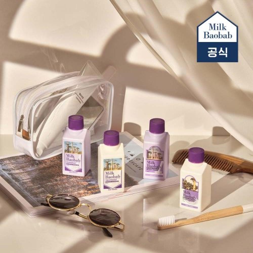 

Milkbaobab [3 Fragrances] Travel Kit 70mlx4 White soap