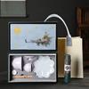 Yangzhi Jade Porcelain Ice Seed Travel Tea Set Light Luxury Household Ceramic Gaiwan Tea Cup High-end Gift Outdoor Tea Set