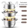 Meichu 304 Stainless Steel Multi-Layer Steamer