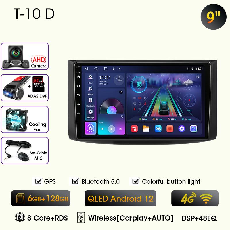 

Автомобильное радио для Chevrolet Aveo 2006 2007 2008 2009 2010 2011 2012 2din Android 12 Carplay Multimidia Видеоплеер Головное устройство