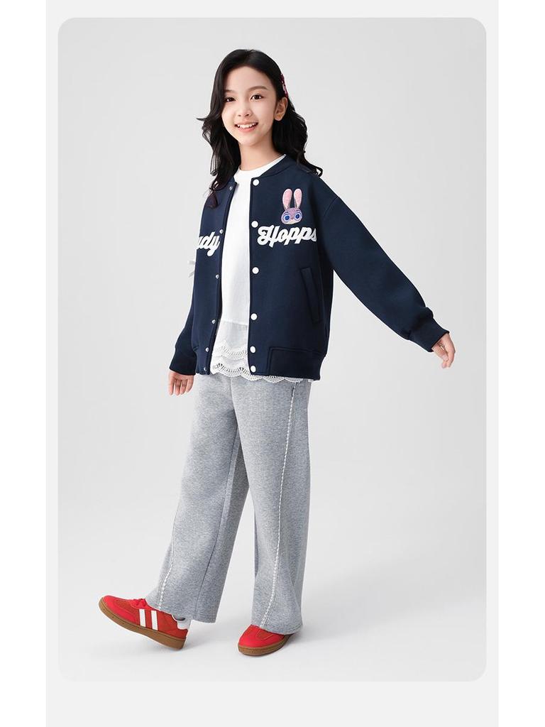 Officer Judy Hopps Baseballjacke für Mädchen - Cartoon-Schleife Herbst-Oberbekleidung