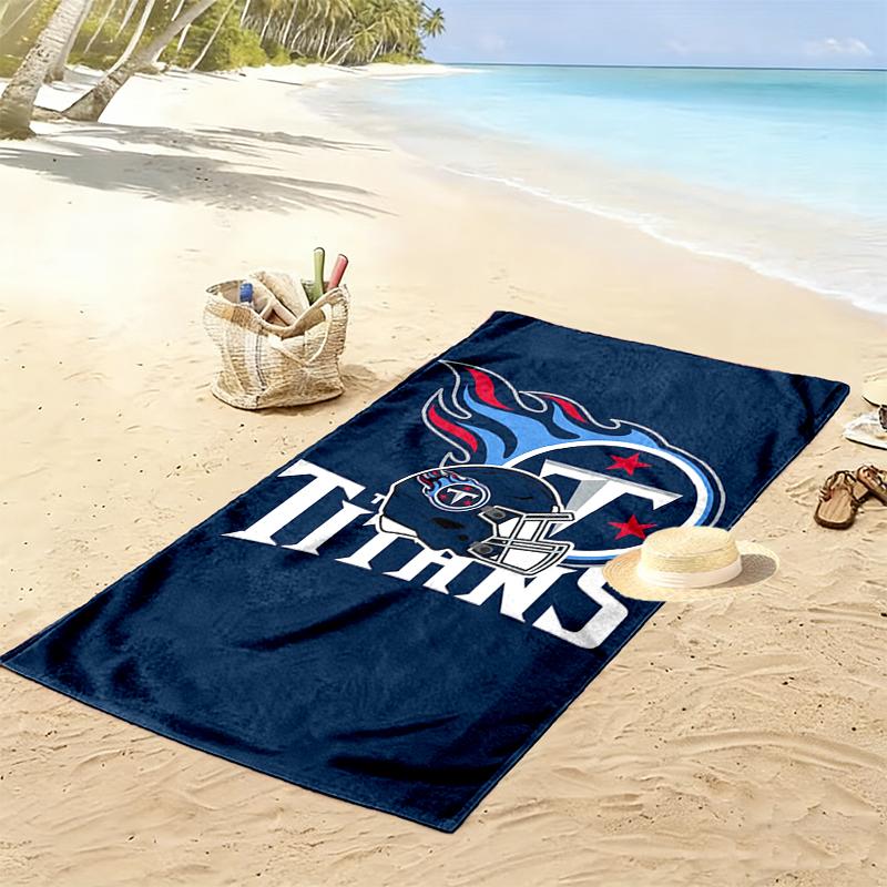 Tennessee Titans Helmet Beach Towel Microfiber Beach Towel, Lightweight and Quick-Dry, for Summer Travel, Swimming Pool Fan Birthday Gift