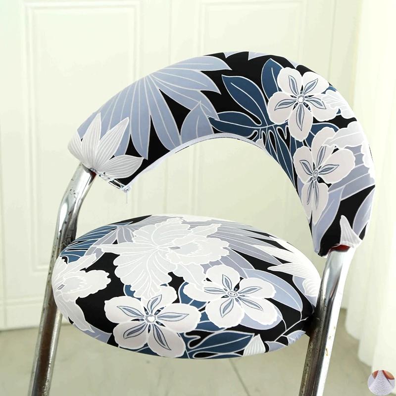 Split Low Back Chair Cover Corn Velvet Solid Color Simple Elastic Modern Home Decor Chair Dust Protect Cover Office Stool Covers