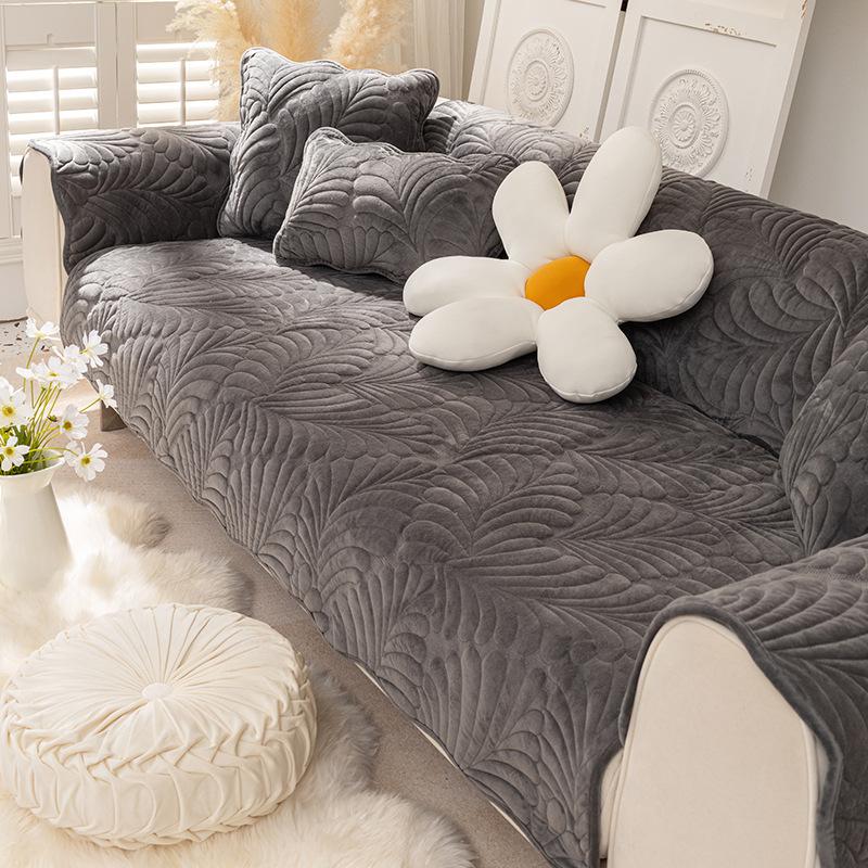 Pernă de canapea Nordic Light Luxury Pernă de pluș scurtă Universală pentru patru sezoane Simplă Anti-alunecare Husă Husă Husă Pânză Îngroșată