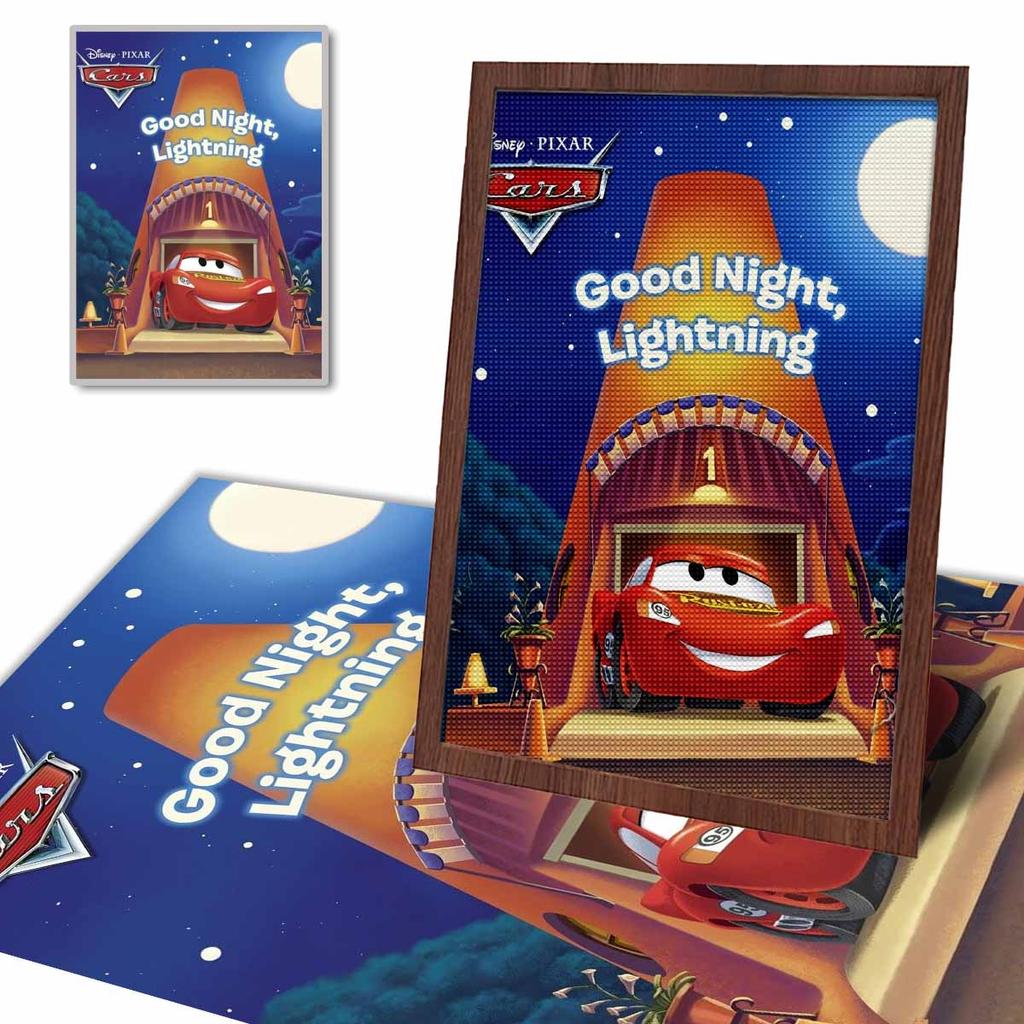 5D Diy Diamond Painting Good Night, Lightning McQueen Full Drill Rhinestones Mosaic Embroidery Handmade Products Home Decor Gift