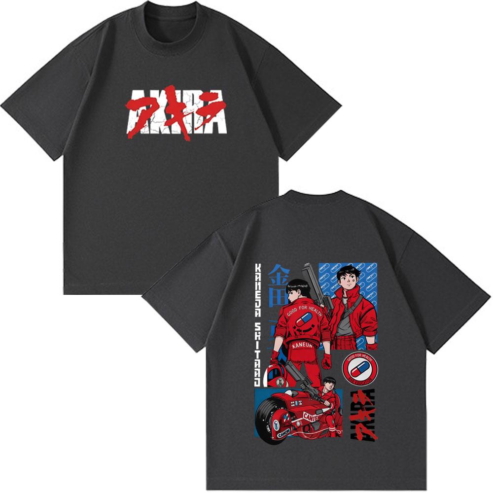 90s Japanese Anime Akira Shotaro Kaneda Tee Tops Unisex's Women Clothing Summer Short Sleeves Tshirts Fashion Funny Style Clothing