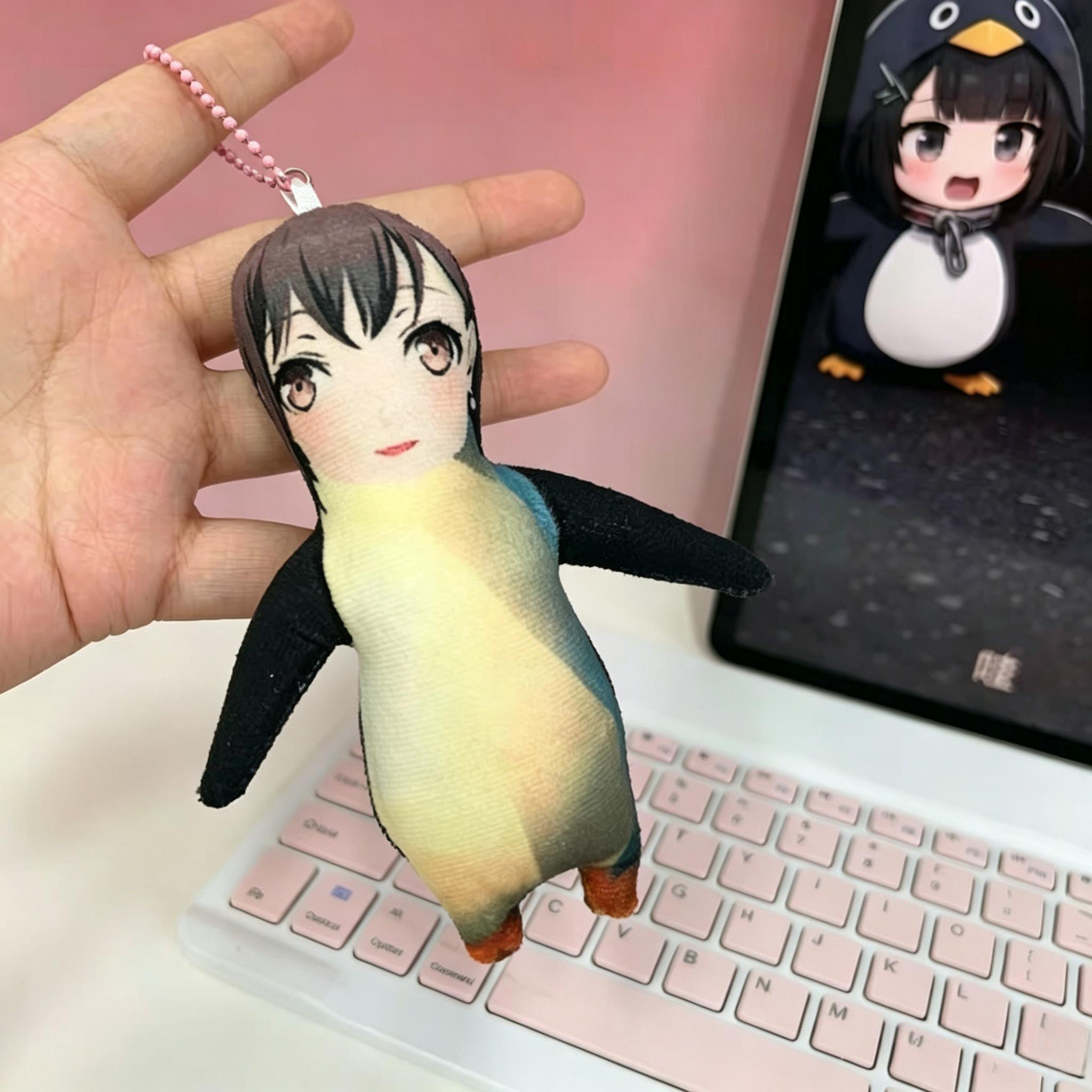 15 cm Doro Guguga Petit Pingouin Rat Séché Mini Poupée Peluche Pendentif Sac Mini Figurine Collection Fan Cadeau
