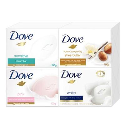 Pink Sensitive Beauty Bar Sensitive Face Wash Cleansing X Soap 100g White 4 Pieces 4 Types Shea Butter