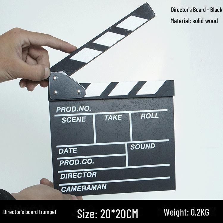 

Англійська режисерська реквізит для фотографій з хлопушкою - акрилові та дерев яні прикраси small size starting with P 20*20CM чорний