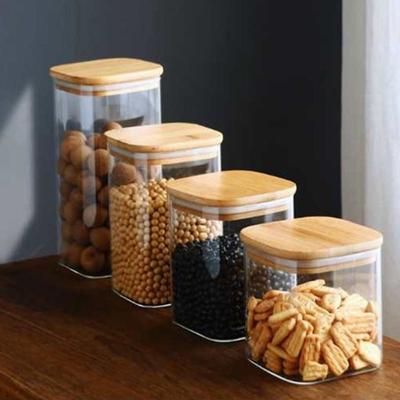 Barattolo di vetro trasparente da 150/210/300/370/450 ml Barattolo di vetro borosilicato alto per snack e caramelle Home