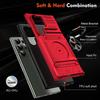Samsung S26 Ultra Card Slot Phone Case with Magnetic Ring Holder and Anti-Fall Protection