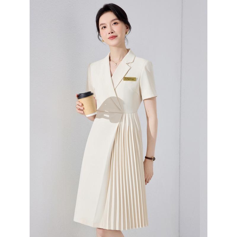 Premium Summer Slimming Waist-Cinching Formal Dress for Professional Hosts