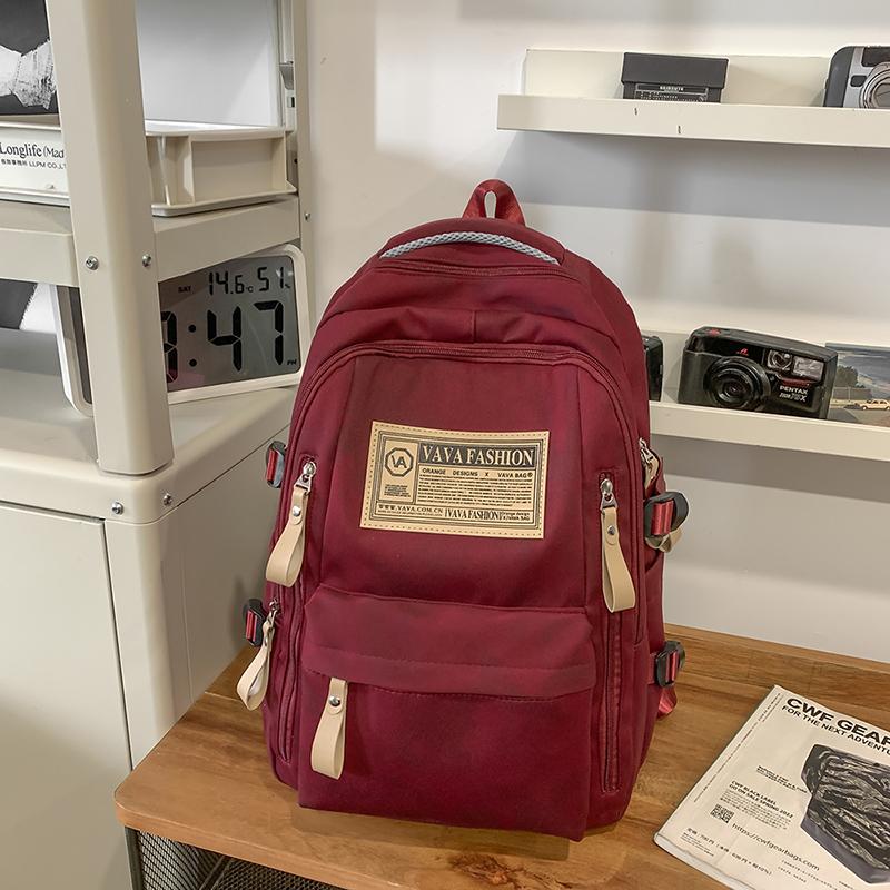 Skolesekk Dame Stor Kapasitet Ungdomsskoleelev Ryggsekk Herre Utendørs Sport Reiseveske Ryggsekk