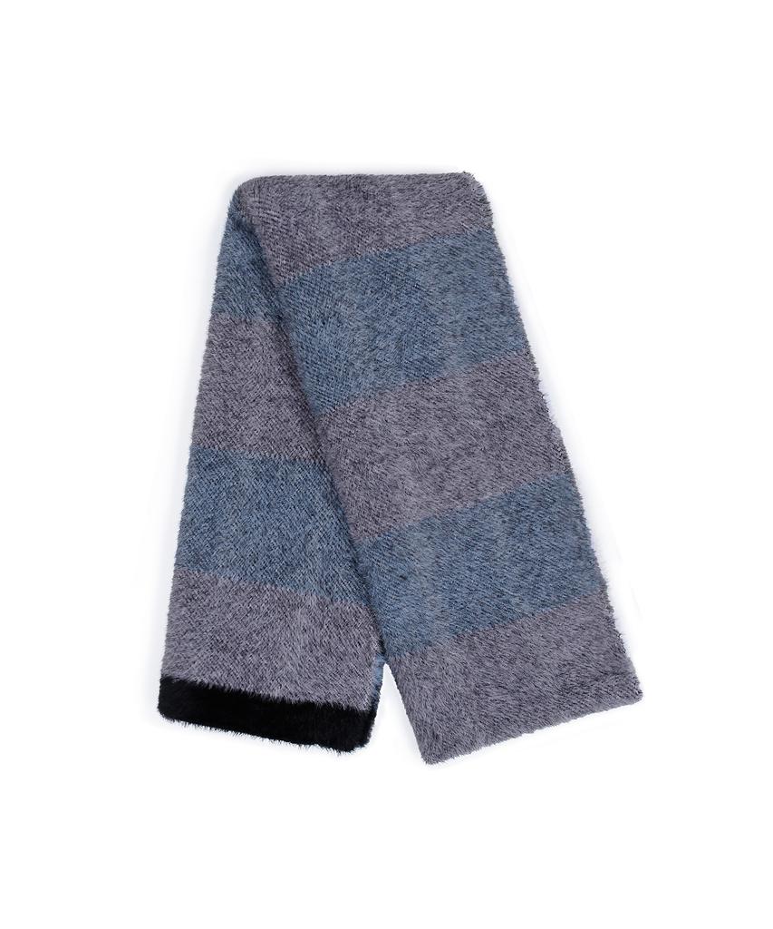 XTONZ Xta056 Check Soft Hairy Muffler (Candy Black)