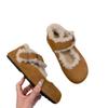 Fashion Fur Flats Shallow Shoes Suede Fashion Shoes Woman 2025 Trend Winter New Brand Designer Walking Cozy Casual Women’s Snow Botas