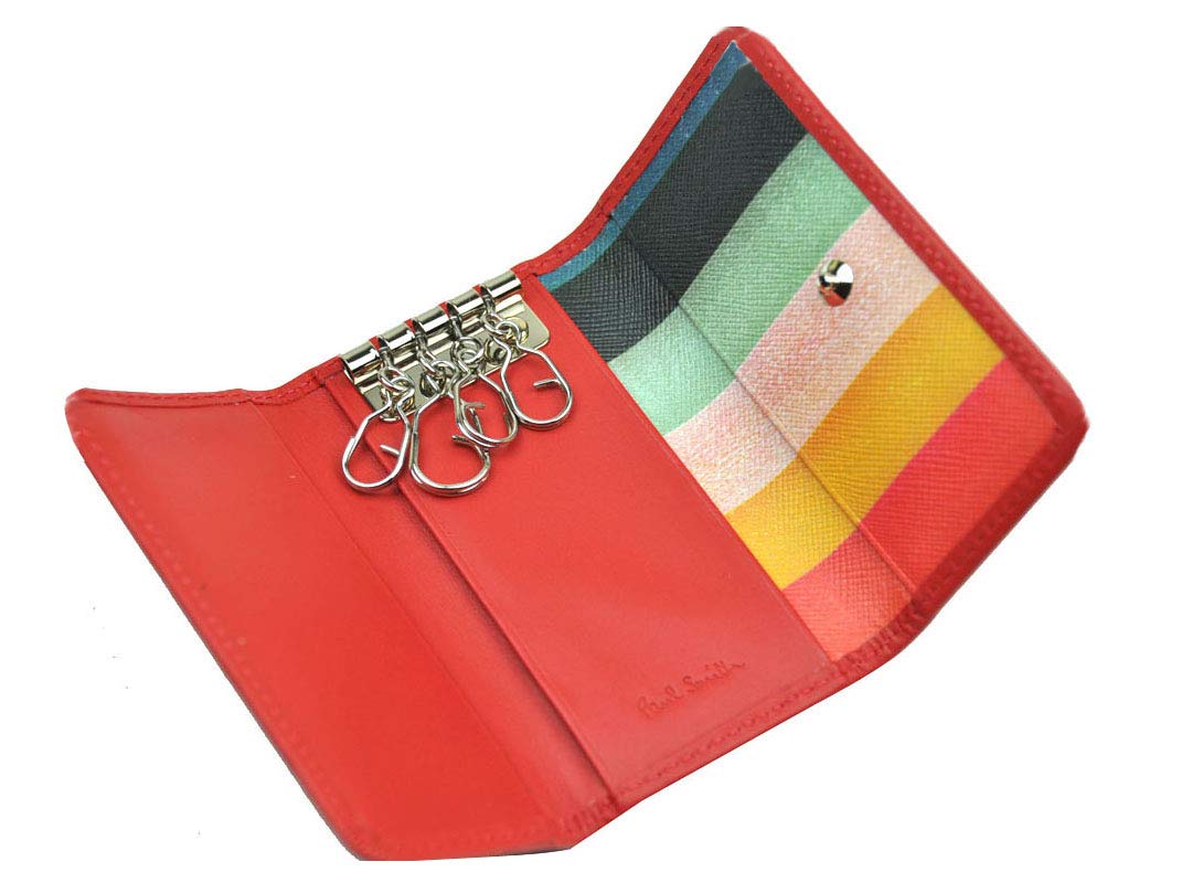 

Paul Smith Paulsmith Key Case Classic Leather Cowhide Key Chain червоний