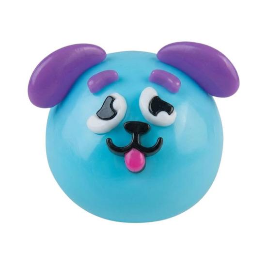 

Cartoon Face Stress Ball Anxiety Relieving Moldable Dog Face Squeeze Toy Slow Rising Soft Stretchy Hand Relaxing Sensory Fidget Toy синий