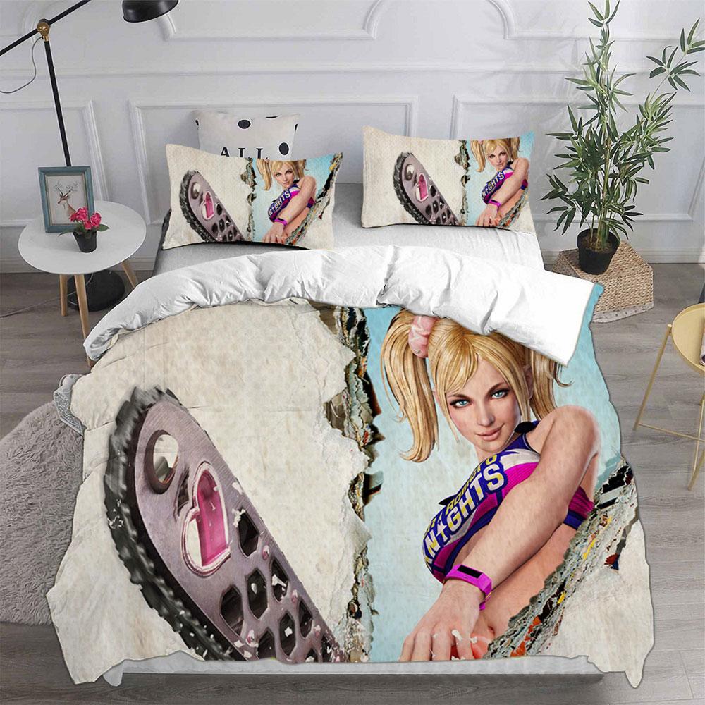Lollipop Chainsaw Bedding Sets Bed Cover Comforter Duvet Cover Pillow Case 2-3 Pieces Sets Kids Adult Bedroom Decoration