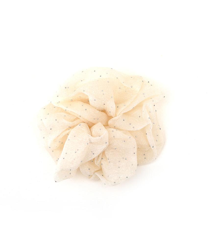 Charmy Glitter Scrunchie (Ivory)