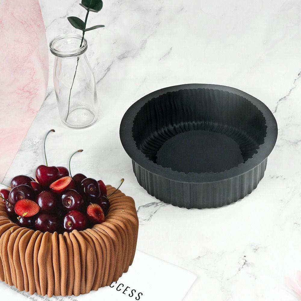 Cylindrical Coil Texture Baking Cake Molds Food-Grade Silicone Pudding Mould Chocolate Mold