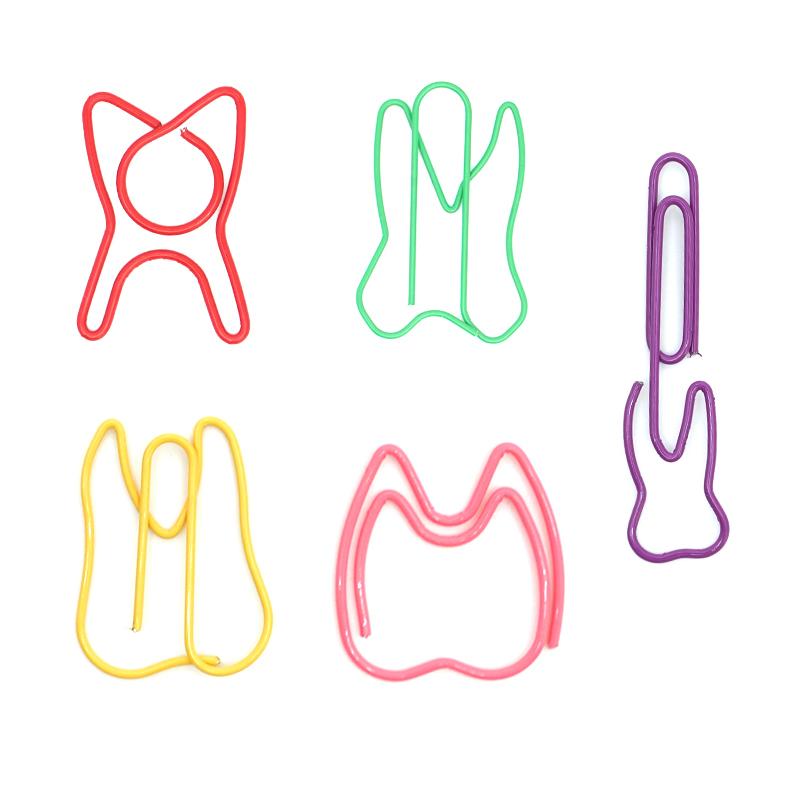 

50Pcs Tooth Shape Metal Paper Clips Cute Colorful Paperclip Bookmark Note Memo Ticket Clip Dentist Gift Clinic Office Stationery