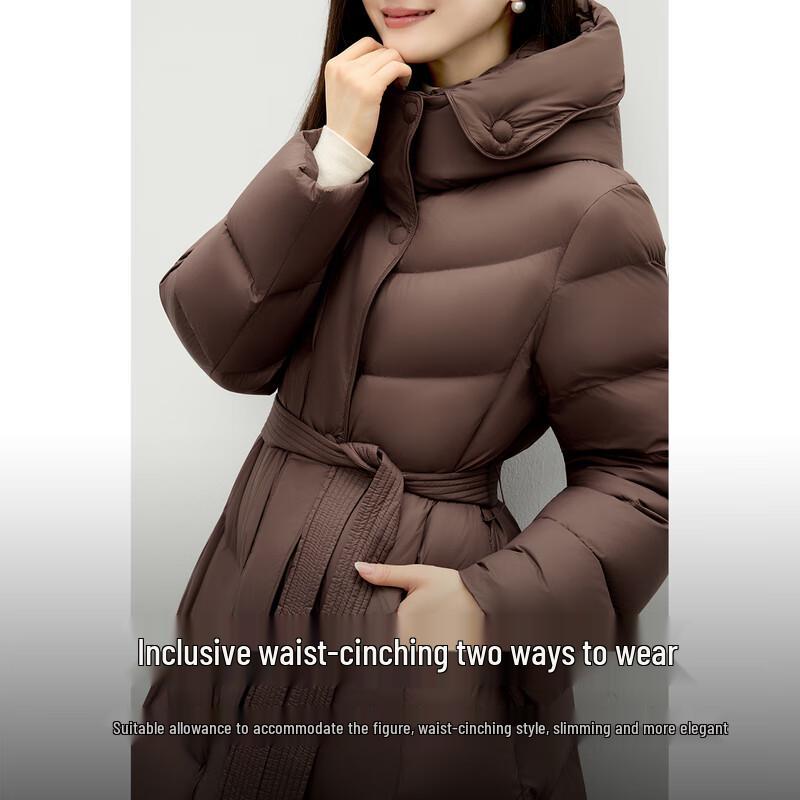 

Осеннее Водное Ирен Длинное Пуховое Пальто с Капюшоном XL