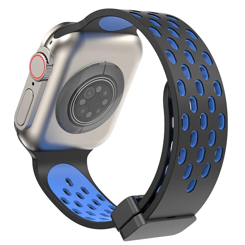 

Silicone Strap for Apple Watch Band 49mm 46mm 45mm 44mm 40mm 41mm 38 42mm Bracelet Correa IWatch Series 10 9 8 SE 7 6 Ultra 49MM 42 44 45 49 S10-46MM