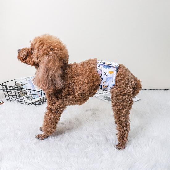 Pantalones sanitarios lavables ajustables para mascotas, cinta de sujeción absorbente, a prueba de fugas, pañal fisiológico para perros, suministro para mascotas