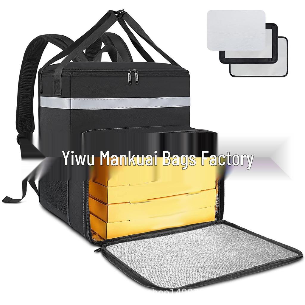 Customizable Expandable Insulated Pizza Backpack – Large, Leakproof & Waterproof for Food Delivery.