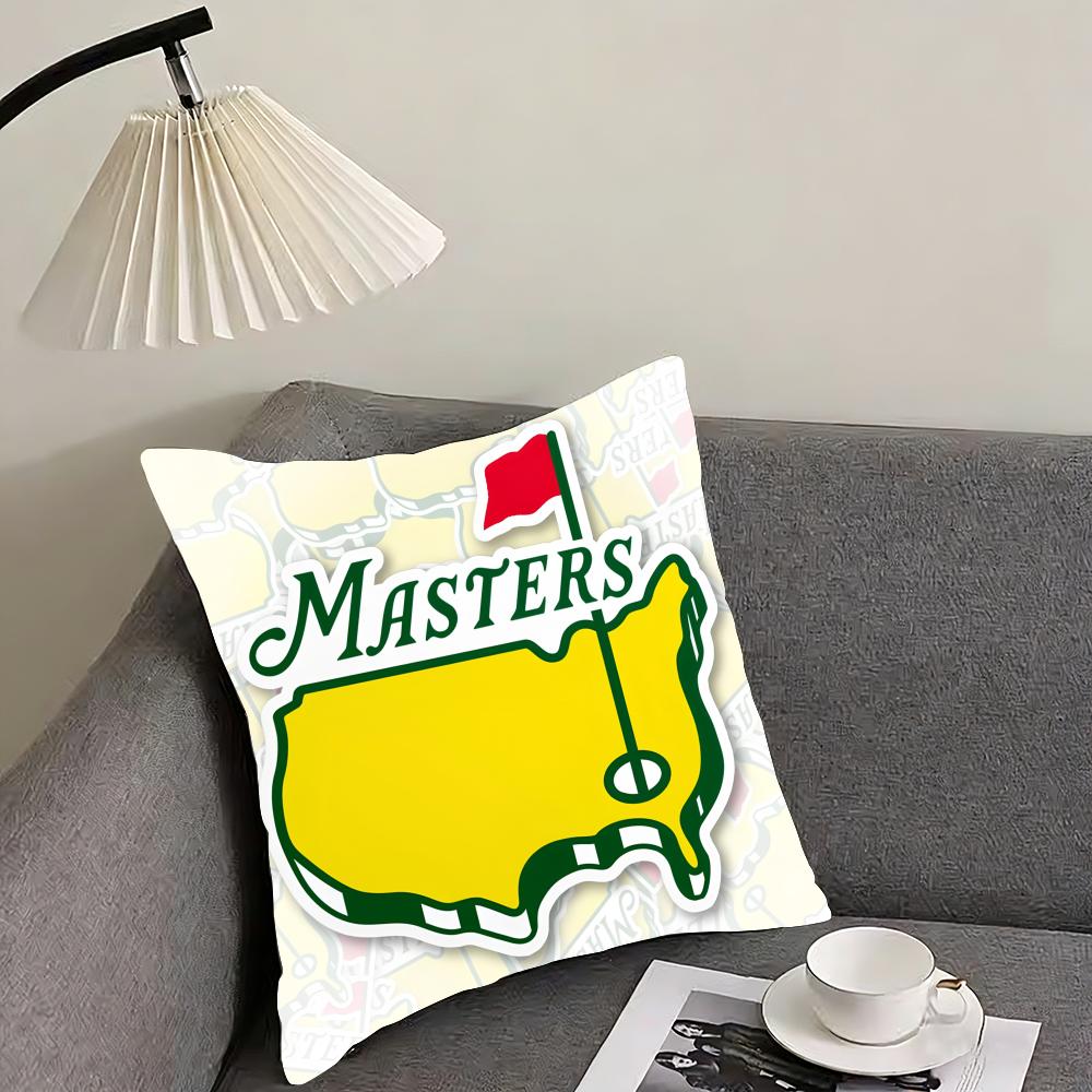 Masters Golf Printing Cushion Cover Pillowcase Comfort Sofa Bed Silky Elegant Invisible Zipper Decorative Cushion Cover