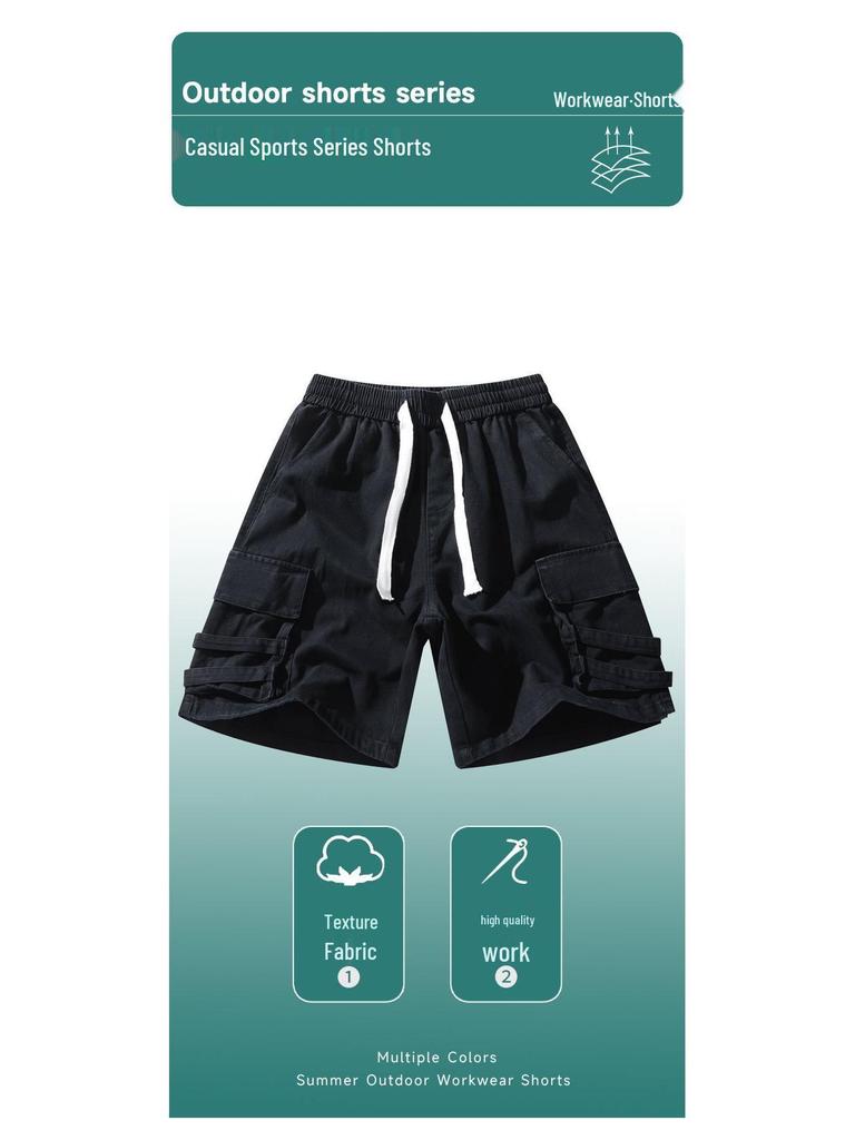Chao Nan Da Men's American Style Casual Cargo Shorts - Loose Fit Outdoor Sports Pants