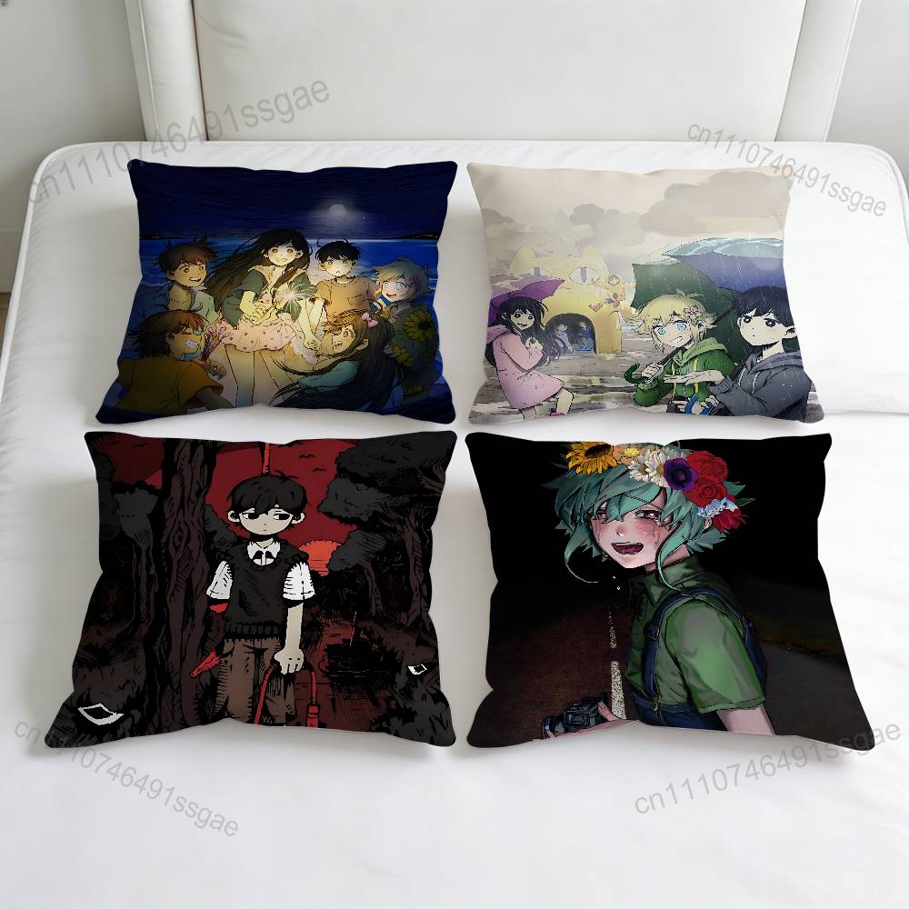 Cool OOmoriS Game Square Pillow Cover Decorative Throw Pillow Case for Sofa Couch Bed Home Car Living Room Decoration