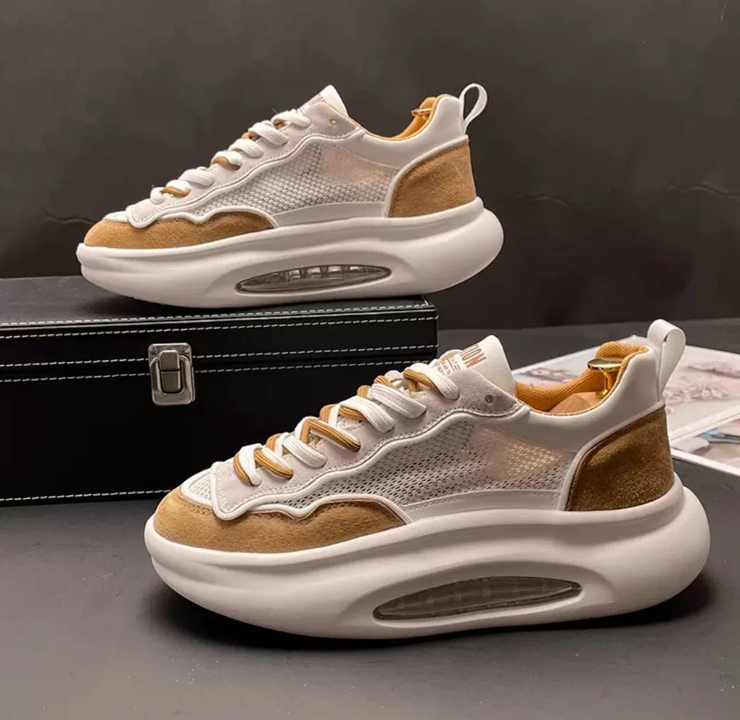 

Модная мужская обувь сетчатая дышащая спортивная обувь трендовые кроссовки на шнуровке на платформе повседневные кроссовки для папы Zapatillas Hombre 44