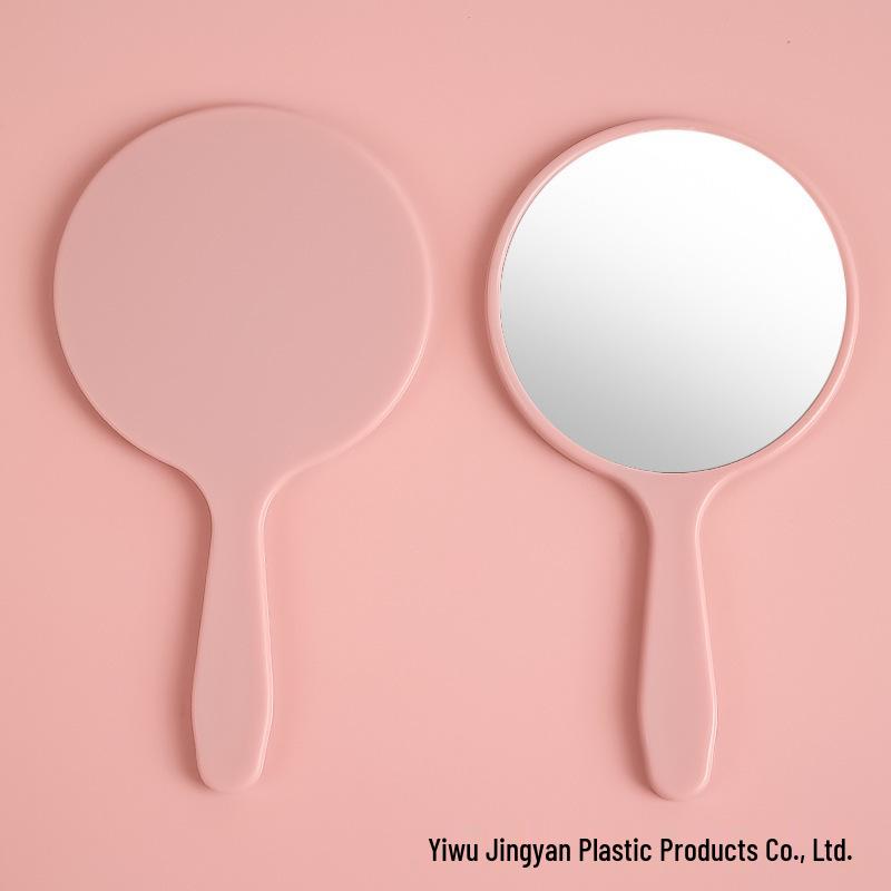 Customizable Portable Handheld Makeup Mirror with Logo Printing розовый
