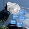Small Fan 5-Speed Adjustable & 3-Mode Night Light USB Rechargeable Mini Fan for Outdoor 180° Rotatable Clip/Stand/Hang Design