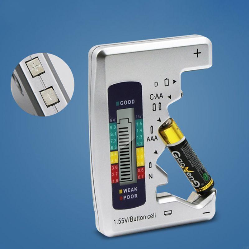   Battery Tester LCD Display C/D/N/AA/AAA/9V 6F22 Button Cell Battery Capacity Check Detector Capacitance Diagnostic Tool