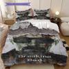 Enigmatic Faces Shadows Three-piece set (1 * duvet cover + 2 * pillowcase, without core) 2D Flat Soft and comfortable Duvet cover and pillowcase
