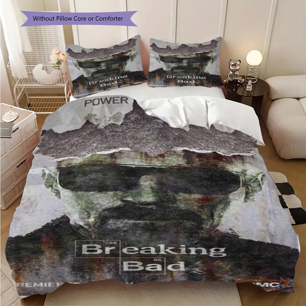 Enigmatic Faces Shadows Three-piece set (1 * duvet cover + 2 * pillowcase, without core) 2D Flat Soft and comfortable Duvet cover and pillowcase