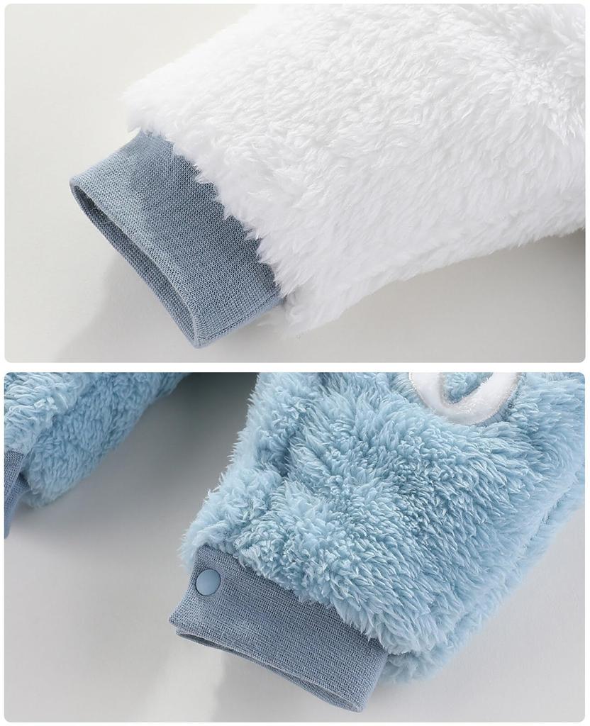 Warm Baby Baby Newborn Baby Fleece Open For Baby Shower Cold Heat Retention B 66 [Panegy] Clothes, Rompers, Coveralls, Overalls, Lined, Hooded, Front,