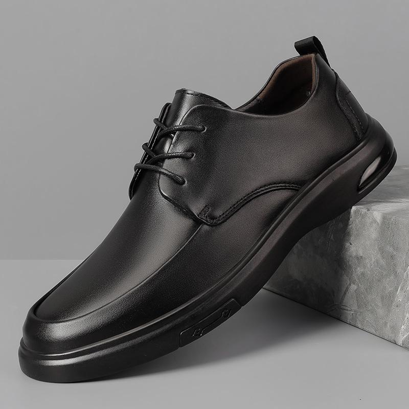 FashionHigh Quality Men Genuine Leather Shoes Versatile Men's Casual Shoes Fashion Brand Man Oxford Shoes Lace Up Formal Dress Footwear
