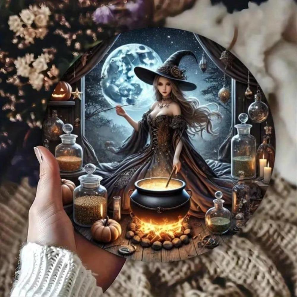 Vintage Witch Potion Iron Wall Decor Metal Sign Halloween Home Bar Gift