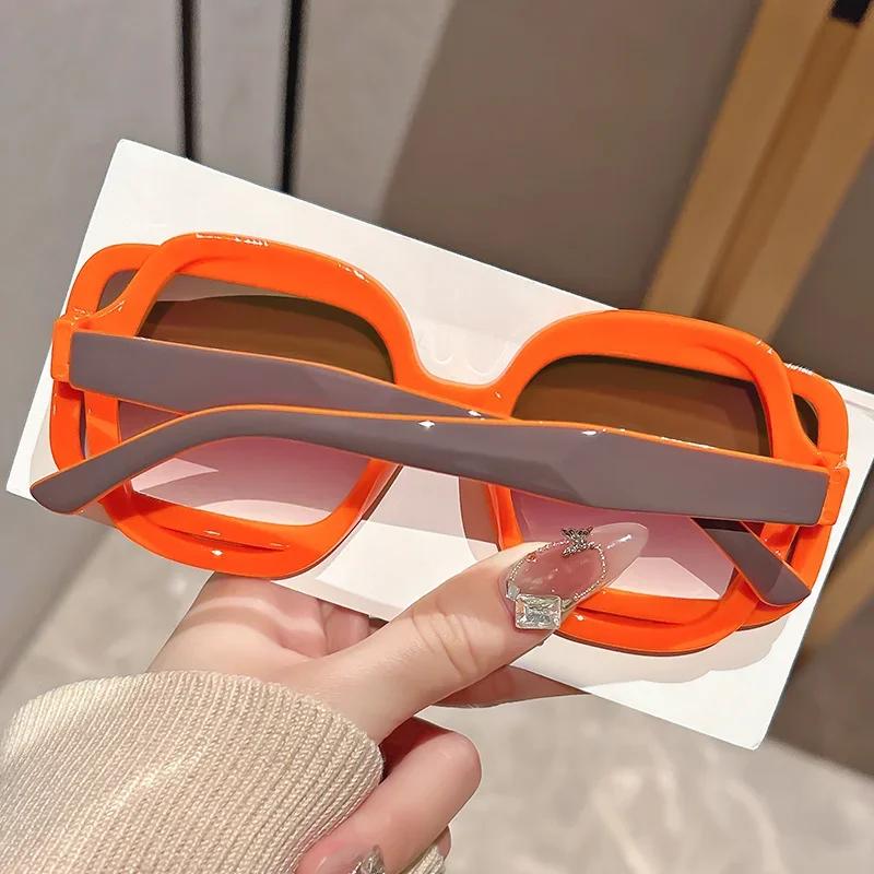 New Women Large Square Sunglasses Fashion UV400 Anti Glare Colorful Cool Glasses Outdoor Men Eyewear Goggles