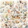 50 Cartoon Butterfly Love Flowers Doodle Stickers Guitar Notebook Suitcase DIY Waterproof Stickers