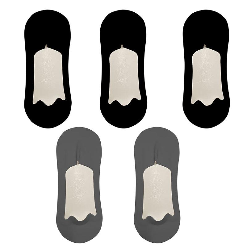 5 Paar Herrensocken Baumwolle Atmungsaktiv Sommer Ultradünn No Show Eisseide Socke Silikon Rutschfeste Sohle Schweißabsorbierend Herren Bootssocke