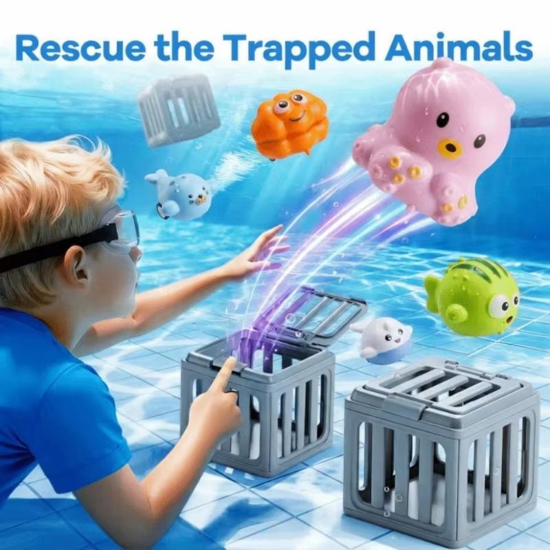 Swimming Diving Bath Toys Cute Animal Shape Reusable Safe Water Play Toy for Toddlers Kids Pool Party Gift