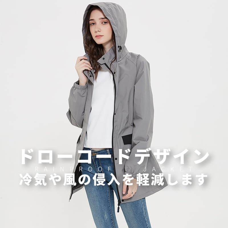 Breathable Mountain Outdoor Typhoon and Rainy Season Women's Raincoat, Windbreaker, Lightweight, Waterproof, Parka, Women's, Hiking, Rainwear, Golf,