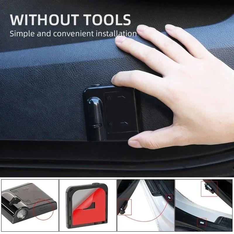 2Pcs HD Car Door Welcome Light Led Projector Lamp Accessories For Dacia Bigster Spring Duster Sandero Jogger Dokker Lodgy